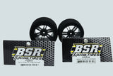 BSR F3030-B Racing Foam Tires NITRO (Black) (2) (30mm Wide) (30 Shore) w/12mm Hex w/Free Stickers