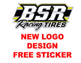 BSR F2625-D Drag Foam Tires (Black) (2) (26mm Wide) (25 Shore) w/12mm Hex w/Free Stickers