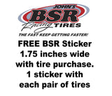 BSR F2625-D Drag Foam Tires (Black) (2) (26mm Wide) (25 Shore) w/12mm Hex w/Free Stickers