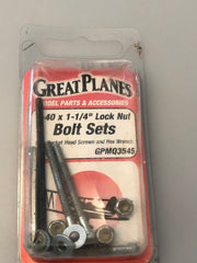 Great Planes Q3545 4-40 x 1-1/4 " Lock Nut Bolt Set GPMQ3545