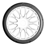 GRP GTH03-XB1x2 1:8 GT New Treaded UltraSoft (4) White 20 Spoke Rubber Tires