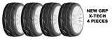 GRP GTH03-XB1x2 1:8 GT New Treaded UltraSoft (4) White 20 Spoke Rubber Tires