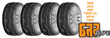 GRP GTK03-XM5x2 1:8 GT New Treaded Medium (4) Silver 20 Spoke Rubber Tires