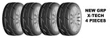 GRP GTK03-XM5x2 1:8 GT New Treaded Medium (4) Silver 20 Spoke Rubber Tires