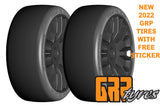 GRP GTX04-XM4 1:8 GT New Slick SoftMedium (2) Black 20 Spoke Rubber Tires