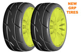 GRP GTY03-XB2x2 1:8 GT New Treaded ExtraSoft (4) Yellow 20 Spoke Rubber Tires